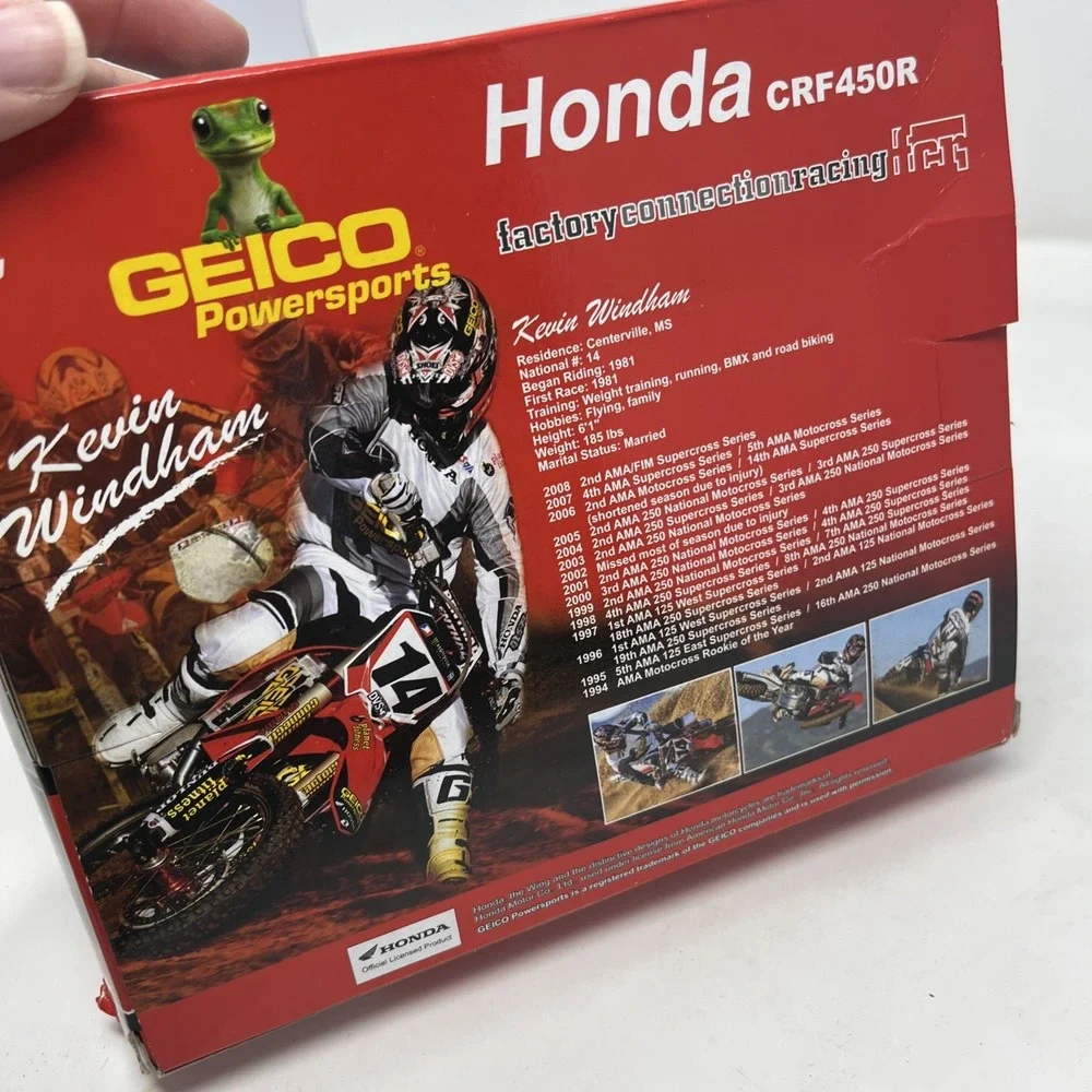 2009 Kevin Windham #14 Honda CRF450R GEICO Powersport 1/12 Motocross